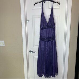 Dollar Brand Clothing Purple Shimmer Halter Prom Dress Size 2X